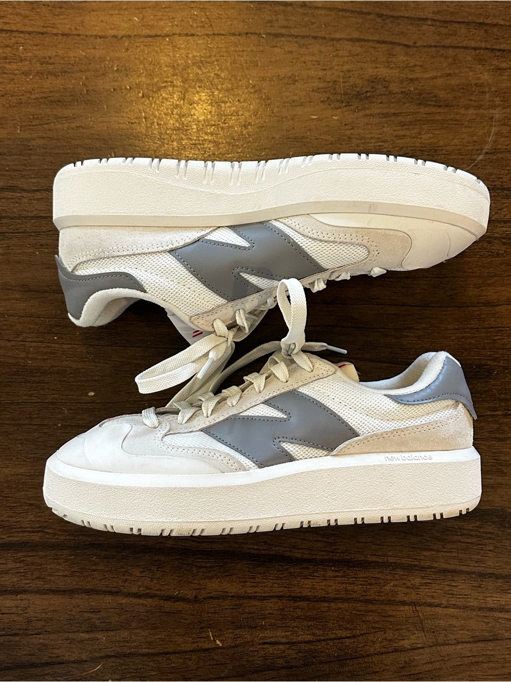New Balance CT302 Platform Sneakers Women’s 8.5 Cream Gray Y2K